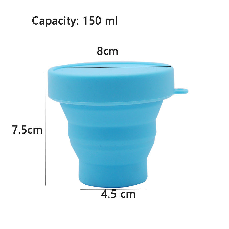 150ml Silicone Collapsible Water Bottle: Portable, Shock-Resistant, and Retractable for Outdoor Travel