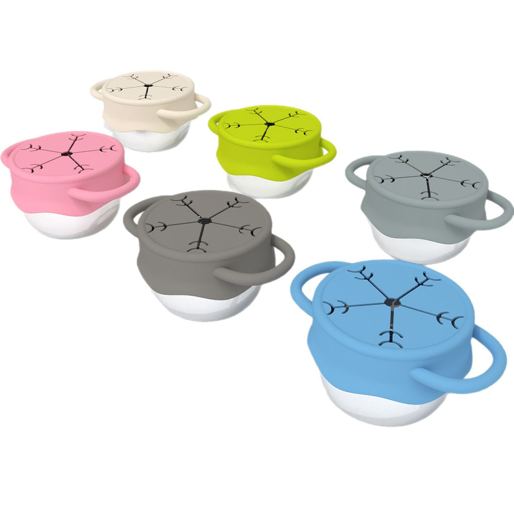 New Silicone Snack Cup with Detachable Stainless Steel Spill-Proof Container