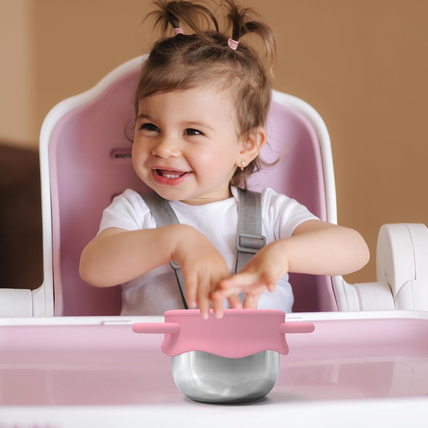 New Silicone Snack Cup with Detachable Stainless Steel Spill-Proof Container